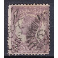 19.Aust. Великобритания. Австралийские штаты. Квинсленд. Виктория. Стандарт. 1897/07 гг. 1 Sh. Mi.#103.