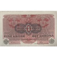 Банкнота. Австро-Венгрия. 1 крона 1918 год. С рубля без МЦ.