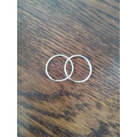 Серьги кольца серебро