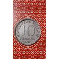 Польша 10 фенигов 1917 оккупация Германией
