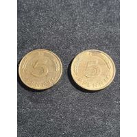ФРГ 5 пфеннигов 1981 D F