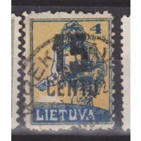 Литва 1922 год  лот 6 С НАДПЕЧАТКОЙ