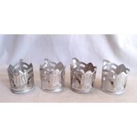 Подстаканник СССР Верх-Исетский завод ВИЗ Каменный цветок 4 шт одним лотом