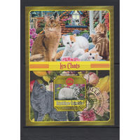 Габон 2023 Домашние животные Кошки Фил.гашение