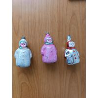 Елочные игрушки  Девочки в пальто - СССР