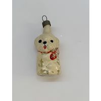 Елочная игрушка Собака Собачка с бантом СССР