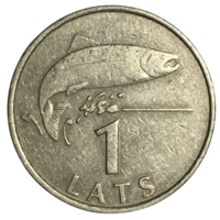 Латвия 1 лат, 1992