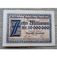 Werty71 Германия 10000000 марок 10 миллионов 1923 банкнота Гроссгельд Бавария