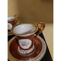 Кофейная чашка с блюдцем Золотое мокко