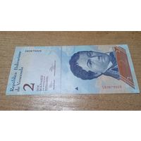 2 боливара 27,12,2012 года Венесуэлы **5025 (Разные даты выпуска)