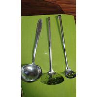 Набор столовый из СССР. 3 шт. Нержавейка.