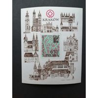 Польша 1982 Блок Mi.90 с маркой "Краков" (чистый**) Mi.2843 каталог 2.50 евро