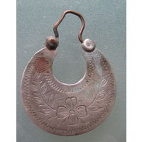 Серьга серебро Российская Империя 84 проба.