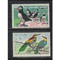 Франция 1960 Птицы Тупик Золотистая щурка Полная #1326-7**