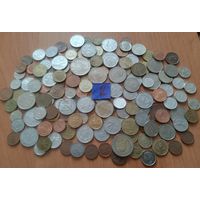С РУБЛЯ! 150 монет. Европа, Америка, Азия.  МИКС. Монеты без СССР, УК, РФ. Распродажа коллекции! (лот#2).