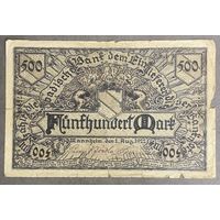 Банкнота 500 марок 1922 год. Баден. Веймарская республика. С рубля без МЦ.