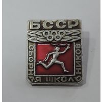 Значок "Сборная школьников БССР". Алюминий.