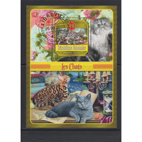 Габон 2023 Домашние животные Кошки Фил.гашение