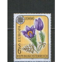 Полная серия из 1 марки 1986г. Австрия "СЕРТ. Прострел большой" MNH