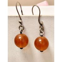 Серьги с янтарем 875 пр