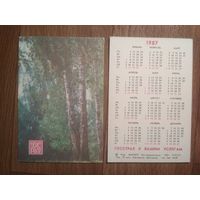Карманный календарик.Страхование.1987 год