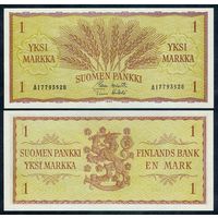 Финляндия 1 марка 1963 год, P-98а, UNC