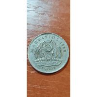 Маврикий 5 рупий 1992