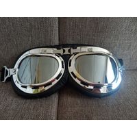 Очки мотоциклетные в ретро стиле новые.