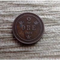 Werty71 Швеция 2 эре 1905
