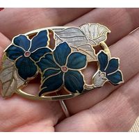 Брошь Цветы Клуазоне Fish Англия 60-е