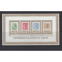 Мальта 1985** 100 лет мальтийской почте Марки Королева Виктория