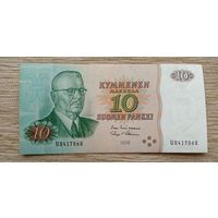 Werty71 Финляндия 10 марок 1980 Ext-аUNC банкнота
