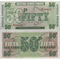 Великобритания 50 Пенсов Вооруженные силы 1972 UNC П2-194