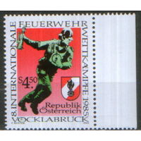 Полная серия из 1 марки 1985г. Австрия "8-ые Международные соревнования пожарных команд в Веклабруке" MNH