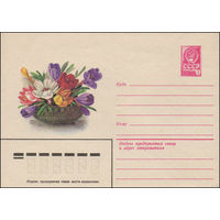 Художественный маркированный конверт СССР N 13484 (03.05.1979) Крокусы