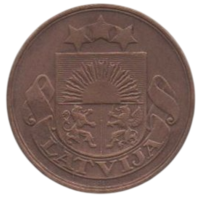 Латвийская Республика /I Республика/. 5 сатимов 1922