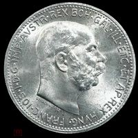 1 крона 1914 Австро-Венгрия  яркий штемпельный блеск