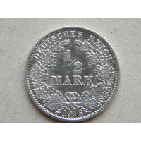 Германия 1/2 марки 1915г.