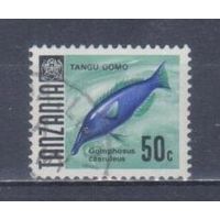 [1212] Танзания 1967. Фауна.Рыбы.50с. Гашеная марка.