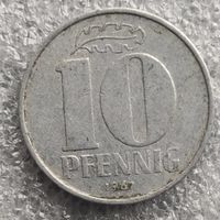 Германия - ГДР 10 пфеннигов  1967 г.