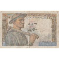 10 франков 1943 года. Редкая банкнота