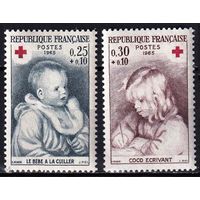 Франция 1965 Красный Крест Живопись Огюст Ренуар 2 марки MNH