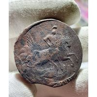 5 копеек 1758 года без МЦ.Перечекан.Следы.Кладовая.Состояние !