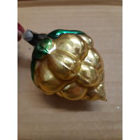 Ёлочная игрушка большая Ежевика, стекло. СССР