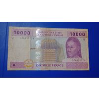 Центральная Африка Камерун (U)10000 франков 2002