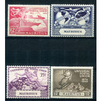 Британские колонии - Маврикий - 1949г. - 75 лет Всемирному почтовому союзу - 4 марки - полная серия, MNH [Mi 223-226]. #2-Bc-50-A-2