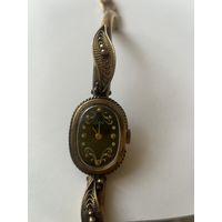 Часы Луч СССР скань позолота