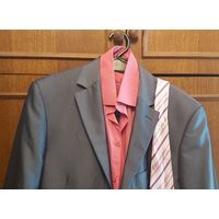 Костюм двойка Пиджак Брюки Свадьба Выпускной Сталь Титан Коминтерн Рубашка Галстук