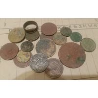 С РУБЛЯ! Лот старых монет на чистку, на опыты..