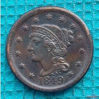 США 1 цент 1849 года. Предложи свою цену или обмен!